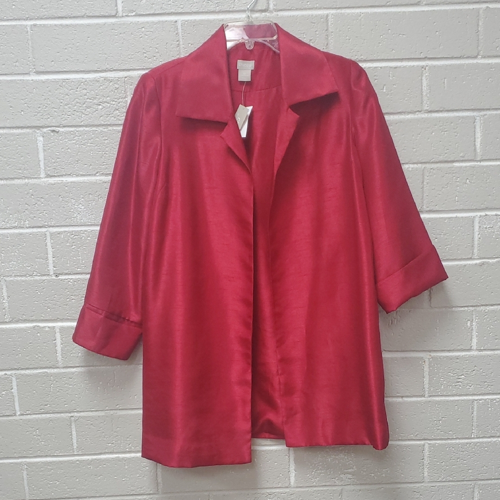 3/$20 Elegant Red Satin Jacket